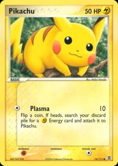 2004 FireRed & LeafGreen Pikachu #74 card