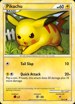 HeartGold & SoulSilver Pikachu #78 card