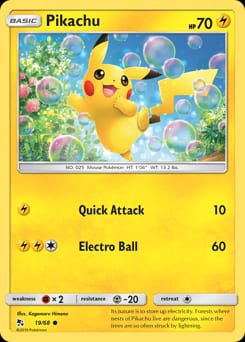 Hidden Fates Pikachu #19 card