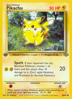 1999 Jungle Pikachu #60 card