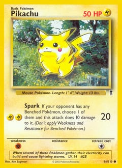Legendary Collection Pikachu #86 card