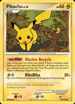 2007 Mysterious Treasures Pikachu #94 card