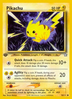 Pikachu Neo Genesis card