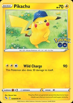 Pokémon GO Pikachu #28 card