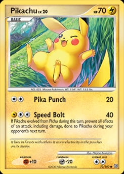 2008 Stormfront Pikachu #70 card