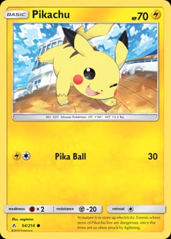 Unbroken Bonds Pikachu #54 card