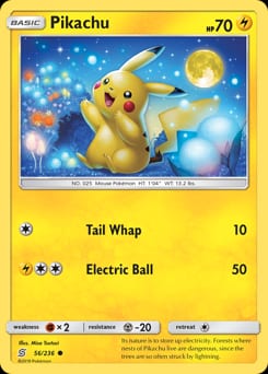 Unified Minds Pikachu #56 card