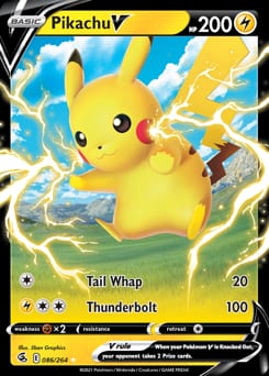 2021 Fusion Strike Pikachu V #86 card