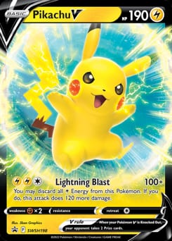 2019 SWSH Black Star Promos Pikachu V #SWSH198 card