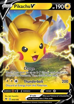 2020 Vivid Voltage Pikachu V #43 card