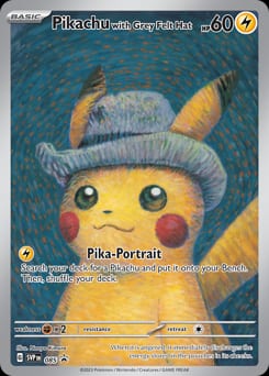 2023 Scarlet & Violet Black Star Promos Pikachu with Grey Felt Hat #85 card