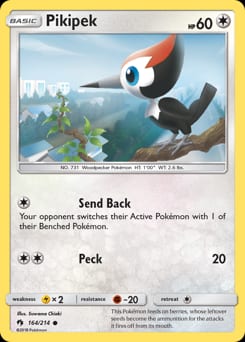 Lost Thunder Pikipek #164 card