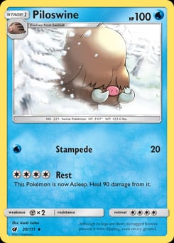 2017 Crimson Invasion Piloswine #20 card