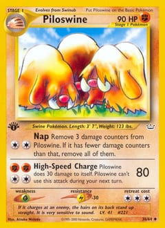 Neo Revelation Piloswine #36 card