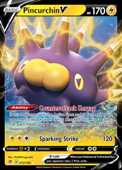 Rebel Clash Pincurchin V #72 card