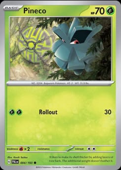 Paldea Evolved Pineco #4 card