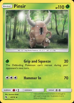 2018 Lost Thunder Pinsir #4 card