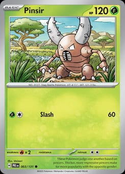 Prismatic Evolutions Pinsir #3 card