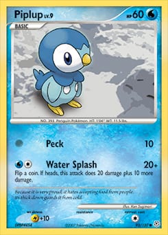 Diamond & Pearl Piplup #93 card