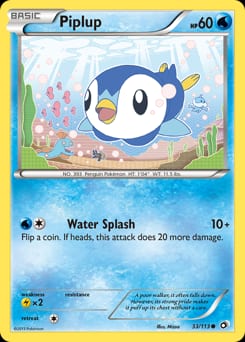 Legendary Treasures Piplup #33 card