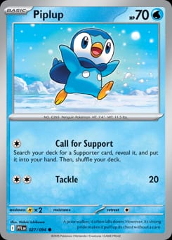 Phantasmal Flames Piplup #27 card