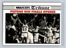 1990-91 Hoops Base Set Pistons Win Finals Opener #337 card