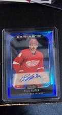 2021-22 O-Pee-Chee Platinum Blue Rainbow Autos Pius Suter #BA-PS card