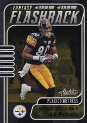 2020 Panini Absolute Fantasy Flashback Plaxico Burress #20 card