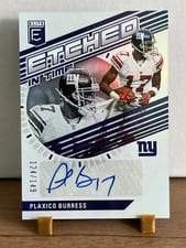 2023 Donruss Elite Etched in Time Signatures Plaxico Burress #ET-PB card