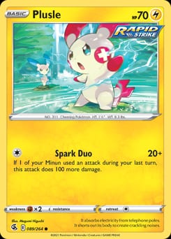 Fusion Strike Plusle #89 card