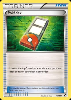 Black & White Pokédex #98 card
