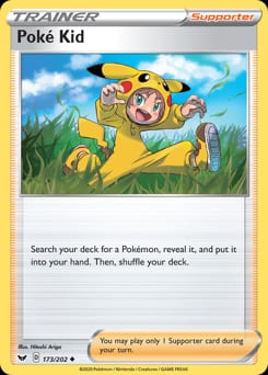 Sword & Shield Poké Kid #173 card
