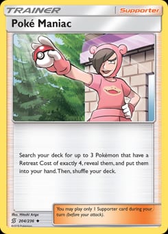 Unified Minds Poké Maniac #204 card