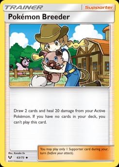 Shining Legends Pokémon Breeder #63 card