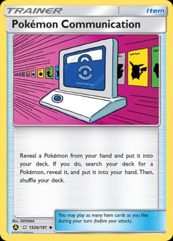 Team Up Pokémon Communication #152b card