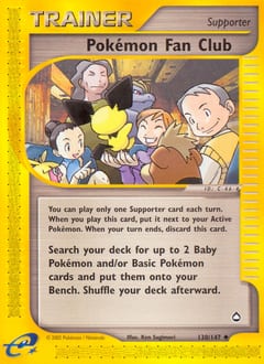 Aquapolis Pokémon Fan Club #130 card