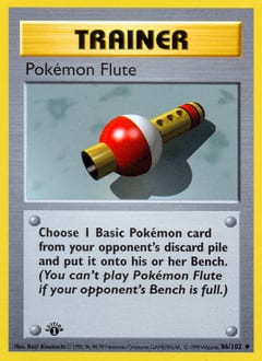 1999 Base Pokémon Flute #86 card