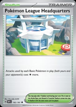 Obsidian Flames Pokémon League Headquarters #192 card