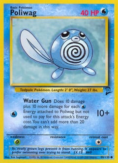 Base Set 2 Poliwag #88 card