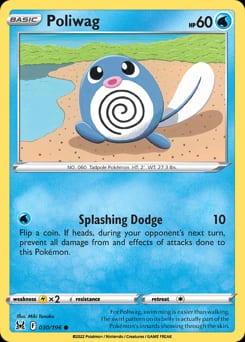 2022 Lost Origin Poliwag #30 card
