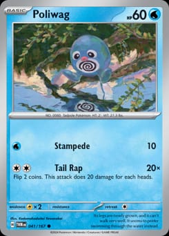 2024 Twilight Masquerade Poliwag #41 card