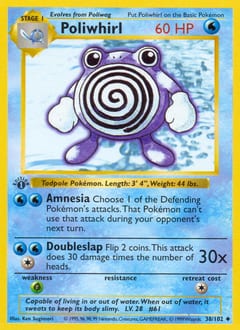 1999 Base Poliwhirl #38 card