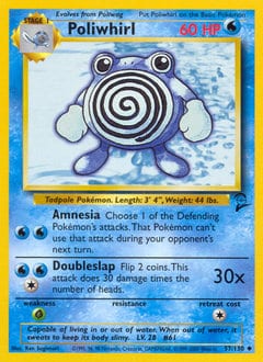 Base Set 2 Poliwhirl #57 card