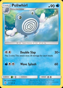 Sun & Moon Poliwhirl #31 card