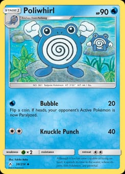 Unbroken Bonds Poliwhirl #38 card