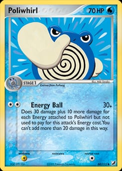 Unseen Forces Poliwhirl #68 card