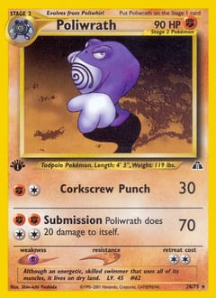 Neo Discovery Poliwrath #28 card