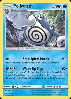 2017 Sun & Moon Poliwrath #32 card