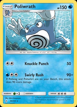 Unbroken Bonds Poliwrath #39 card
