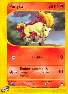2003 Aquapolis Ponyta #102 card